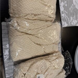 New Pub chair covers 4 Cream Textured Fabric